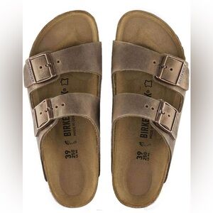 Birkenstock Arizona Oiled Leather Sandals Tabacco Brown